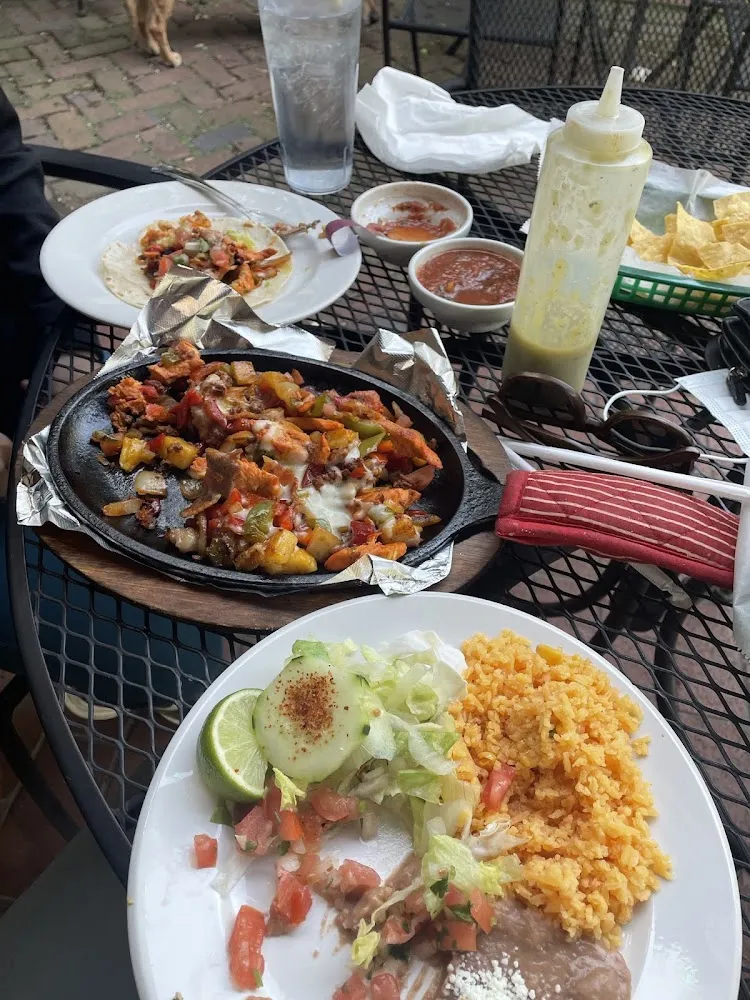 Alambre Chicken or Steak with Pineapple Chorizo Bacon in Melted Cheese